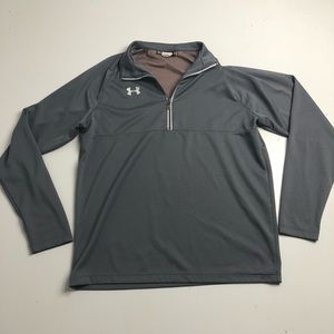 Under Armour Quarter Zip Gray Sweater Loose Fit